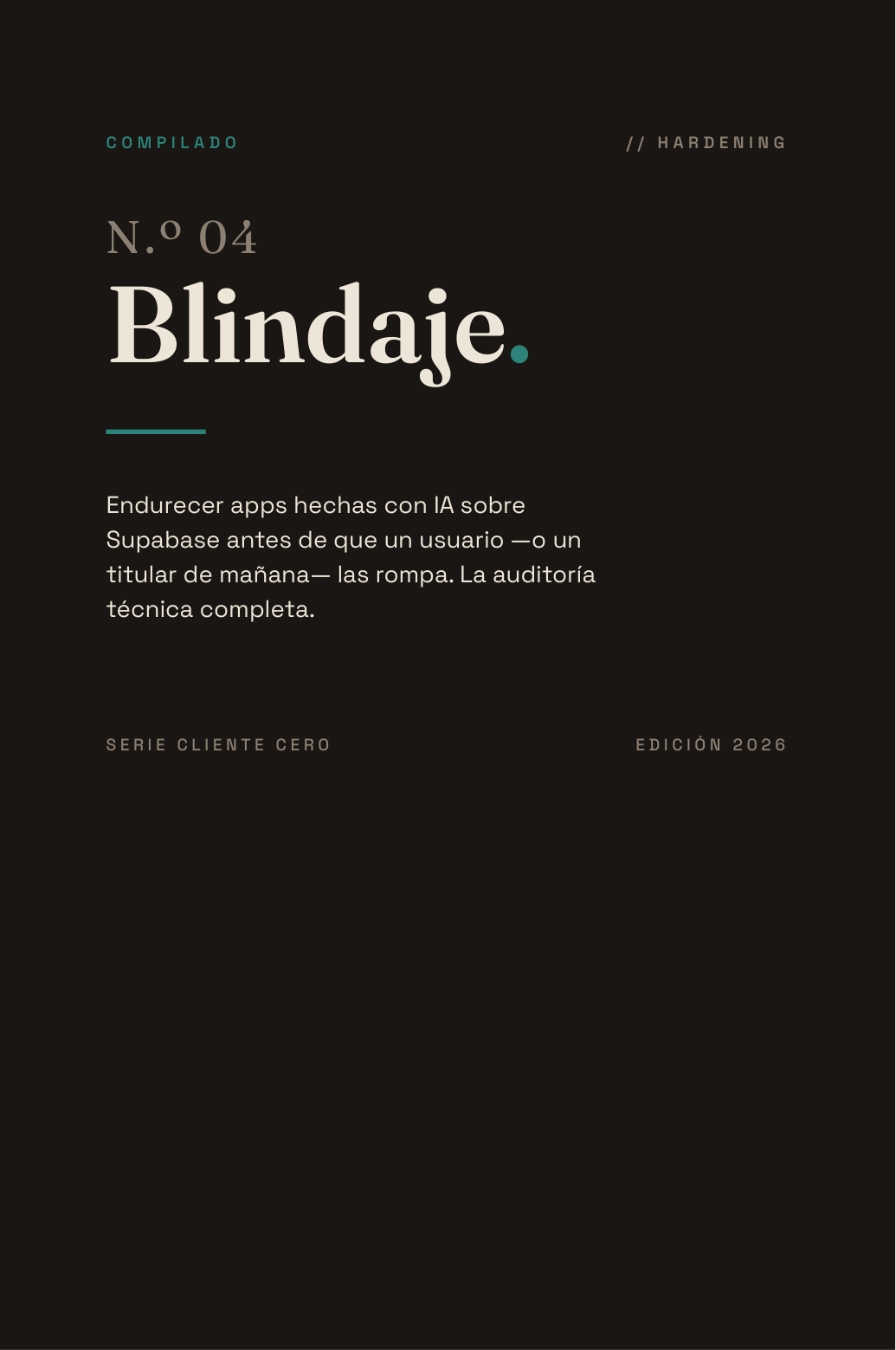 Portada de Blindaje