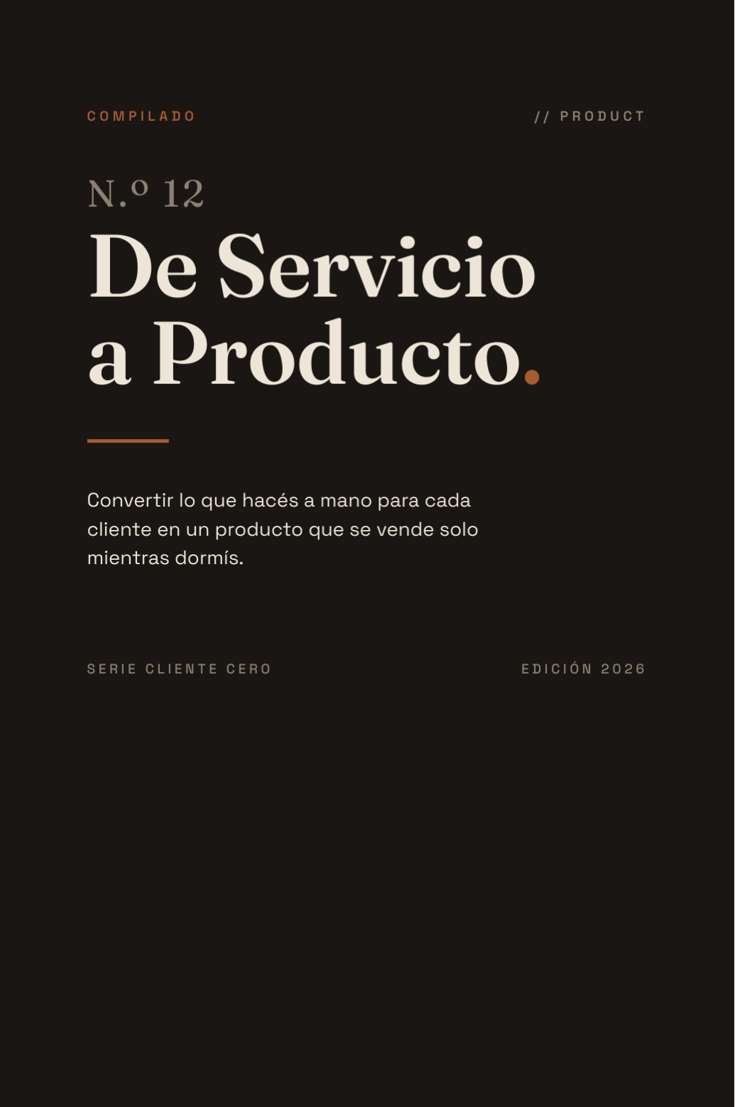 De Servicio a Producto