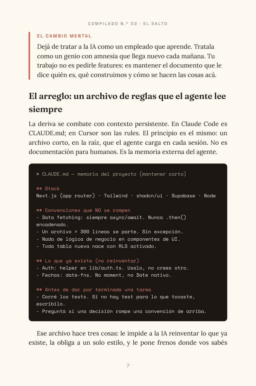 Interior de Compilado — bloque de código